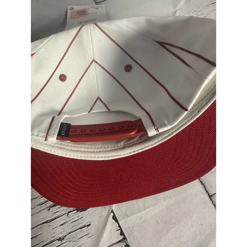 Jordan Jersey Flat Brim Cap Youth (8-20) White Pinstripe Embroidered Logo Hat